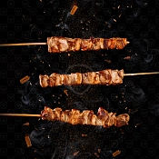 Lamb skewer. Al Ras al Hanout